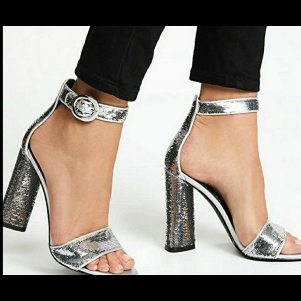 Kendall + Kylie Giselle 11 Sequined High Heels